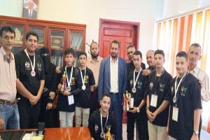 وزير التربية والتعليم يستقبل أبطال النورس الحائزين على لقب بطل العرب في البطولة العربية الخامسة عشرة للروبوت 