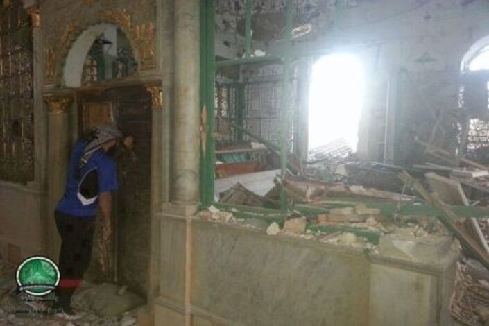 تدمير ضريح الصحابي الجليل خالد بن الوليد اثر مواجهات عنيفة في حمص