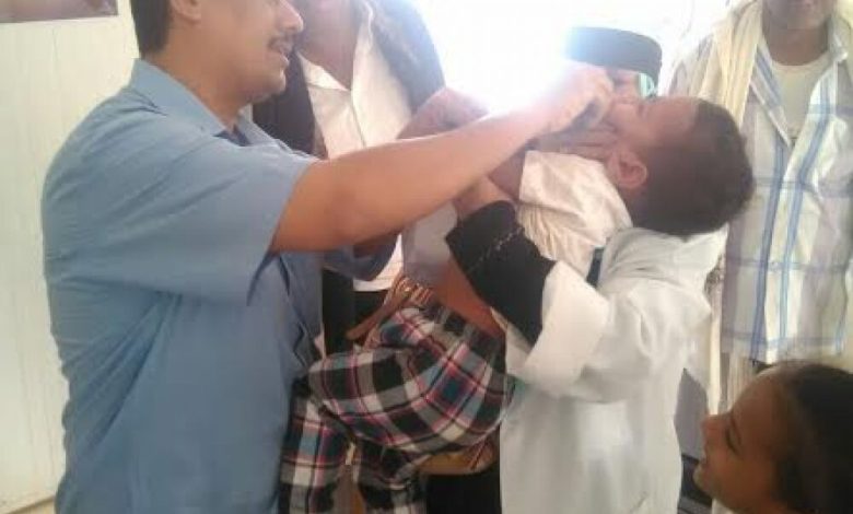 تدشين الحملة الوطنية للتحصين ضد شلل الاطفال في الكود خنفر