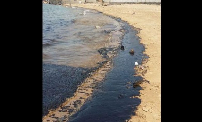 تلوث بحري ضخم في عدن