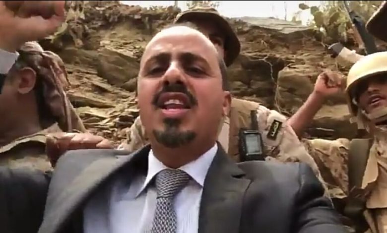 وزير الإعلام في الخطوط الأمامية بمحافظة صعدة