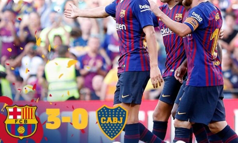 برشلونة يحرز كأس جوان غامبر بثلاثية في بوكا جونيورز