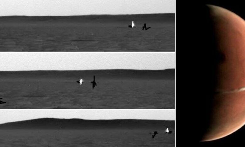 صور لجسم نوراني أبيض ناصع ظهر "يتنقل ويتغير" على المريخ !!