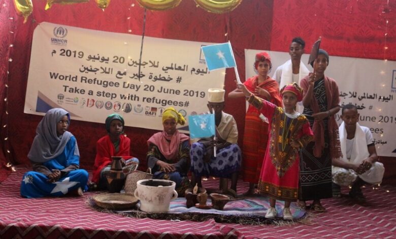 الجالية الصومالية بعدن تحتفل باليوم العالمي للاجئين تحت شعار (خطوة خير مع اللاجئين))