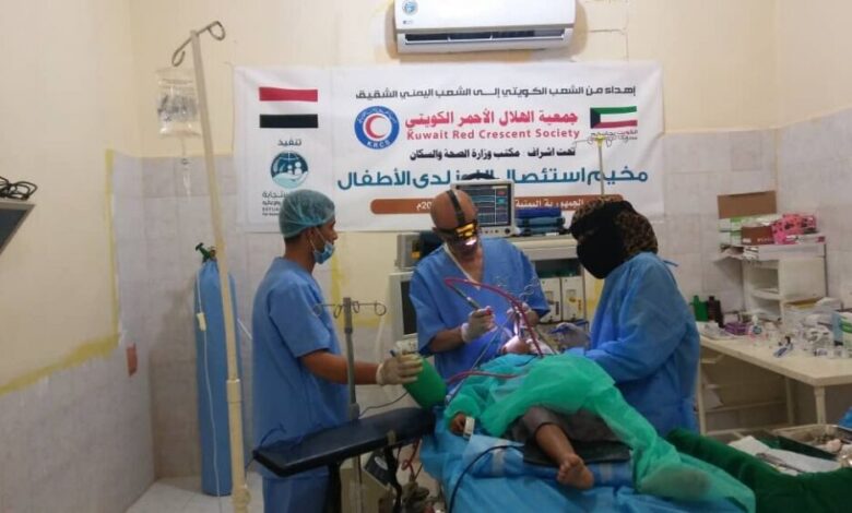 المخيم الجراحي بمحافظة الجوف يجري 152 عملية جراحية لاستئصال اللوزتين