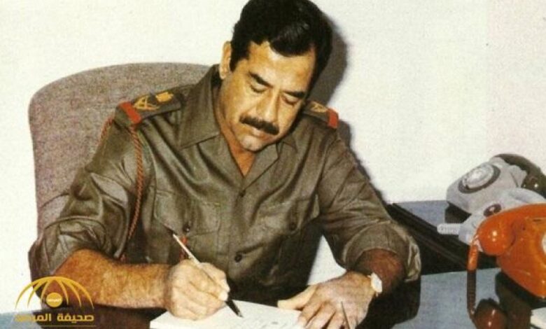 بالصورة: رسالة نصية نادرة بخط يد صدام حسين بشأن وزير إيراني أسر بالحرب