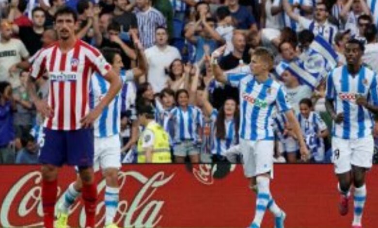 ريال سوسييداد يذيق أتلتيكو مدريد الهزيمة الأولى في الدوري الإسباني