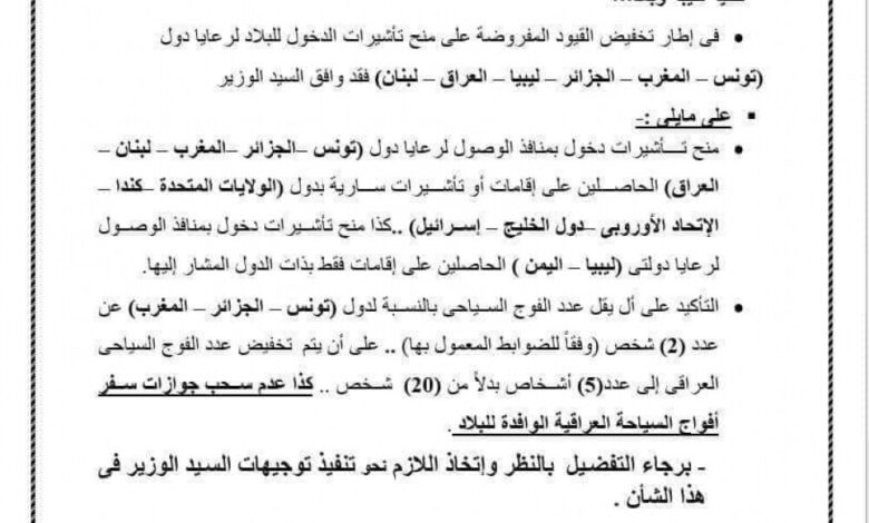 السلطات المصرية : اصبح بإمكان المسافرين اليمنيين ممن يمتلكون الجرين الكارت الدخول إلى الأراضي المصرية دون تقرير طبي