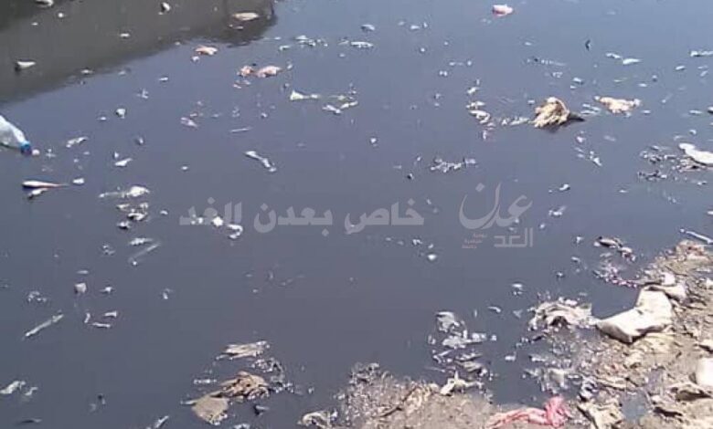 (استطلاع) عدن .. في ظل صمت وتجاهل الجهات الحكومية .. «الهاشمي» تغرق في مياه الصرف الصحي والمخلفات