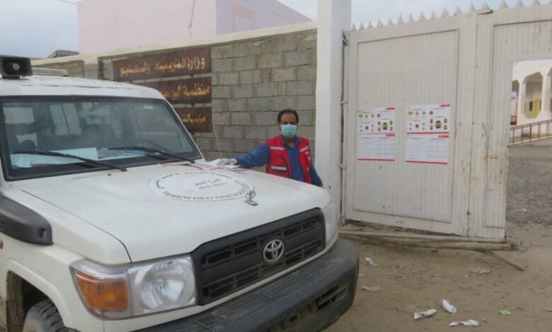 اختتام حملة التوعية للهلال الاحمر اليمني فرع ابين لمكافحة فيروس كورونا