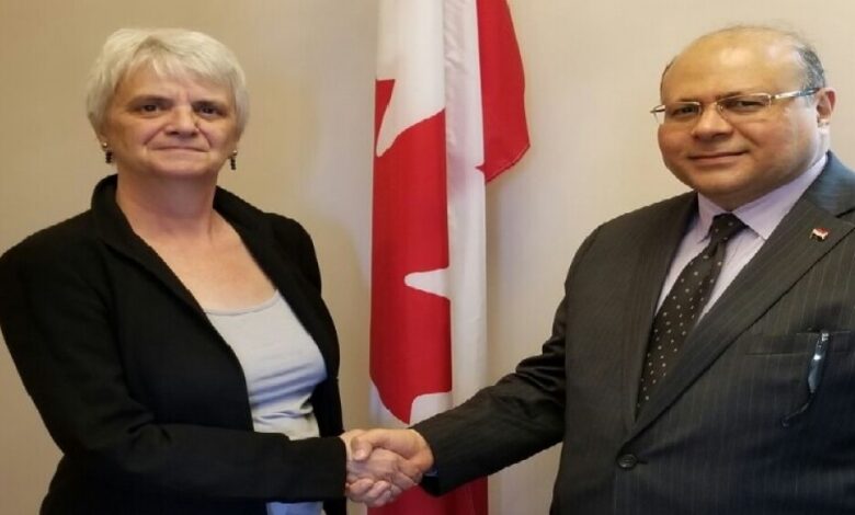 السلال يلتقي مع نائب رئيس العلاقات الخارجية في البرلمان الكندي