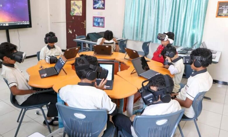 افتتاح معمل الواقع الافتراضي المعزز التعليمي في مدارس سماء عدن النموذجية