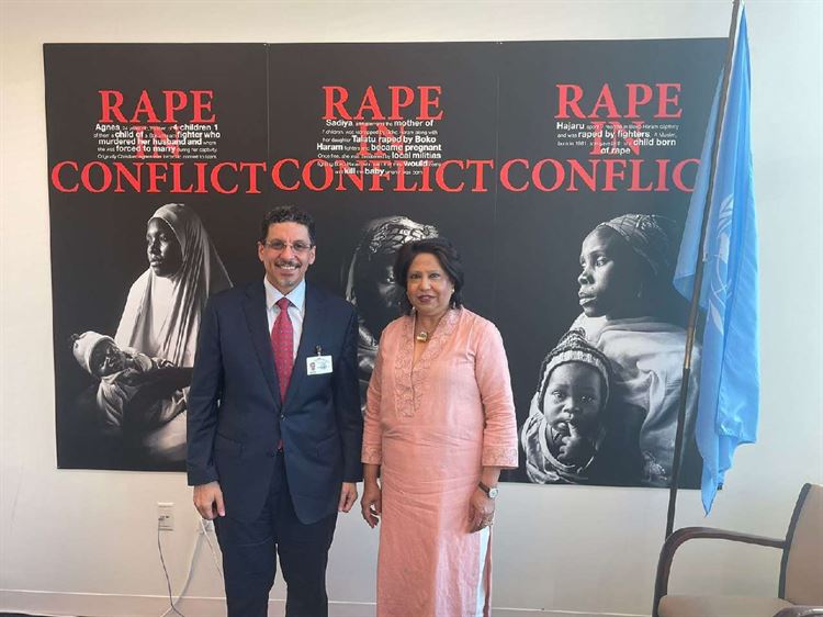 وزير الخارجية يلتقي ممثل الأمين العام للأمم المتحدة المعني بالعنف الجنسي خلال النزاع