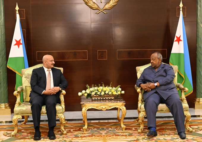 عضو مجلس القيادة العميد طارق صالح يلتقي رئيس جمهورية جيبوتي