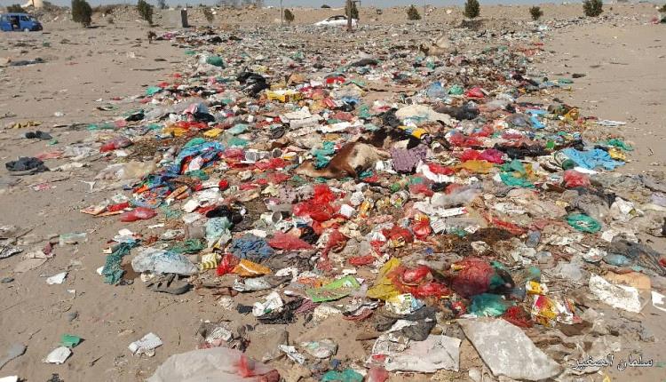 خوفاً من الأوبئة.. سكان منطقة اللواء الخامس الغربي بتبن يناشدون مدير المديرية من انتشار أكوام القمامة