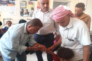 الضالع.. تدشين حملة التحصين  ضد شلل الأطفال في مديرية الازارق 
