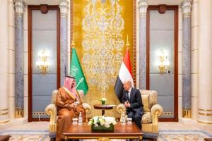رئيس مجلس القيادة الرئاسي يستقبل وزير الدفاع بالمملكة العربية السعودية