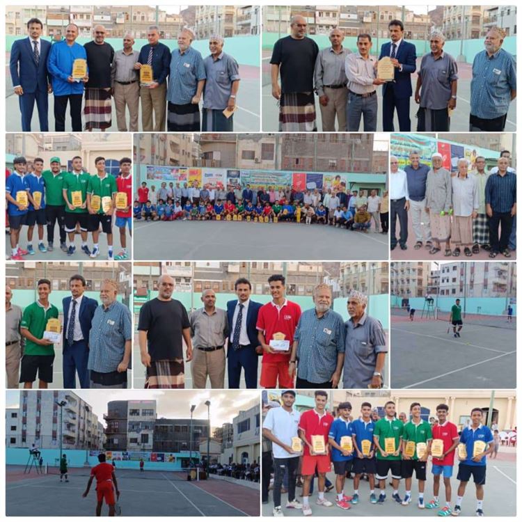 تكريم الفائزين بالبطولة الثامنة لكرة التنس بالعاصمة عدن