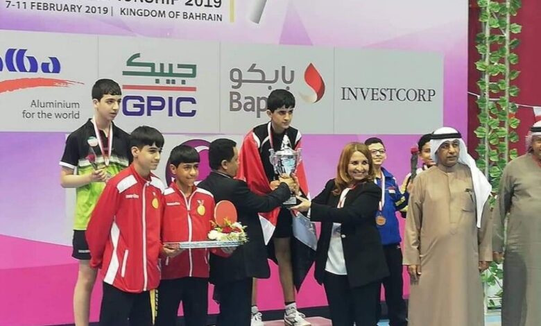 اليمن يتوج ببطولة البحرين الدولية لكرة الطاولة تحت سن ١٥ عاما