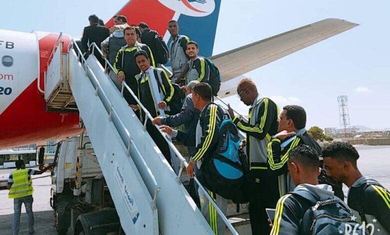 بعثة نادي الشعلة للكرة الطائرة تغادر عدن للمشاركة في البطولة العربية بتونس