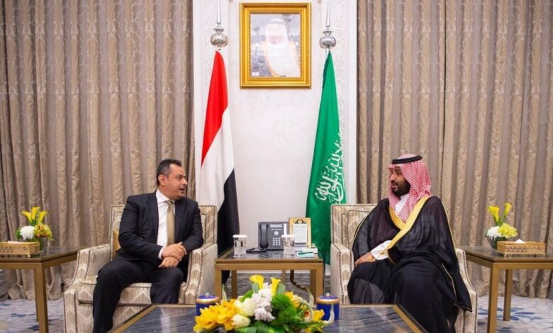 ولي العهد السعودي يلتقي رئيس الوزراء د. معين عبدالملك