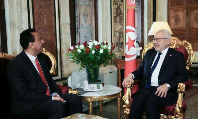 رئيس مجلس نواب الشعب التونسي يستقبل سفير اليمن بتونس