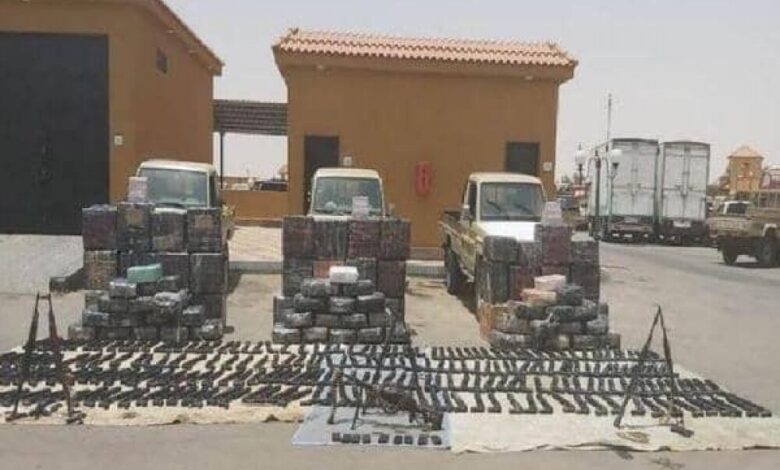الجيش المصري يضبط أسلحة كانت بحوزة إرهابيين بشمال سيناء