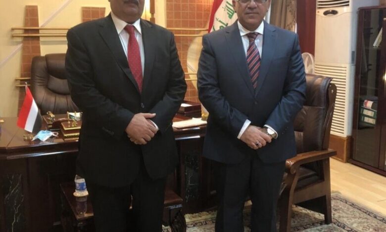 السفير مرمش يبحث مع وزير التعليم العالي العراقي تفعيل البروتكولات الثقافية بين البلدين
