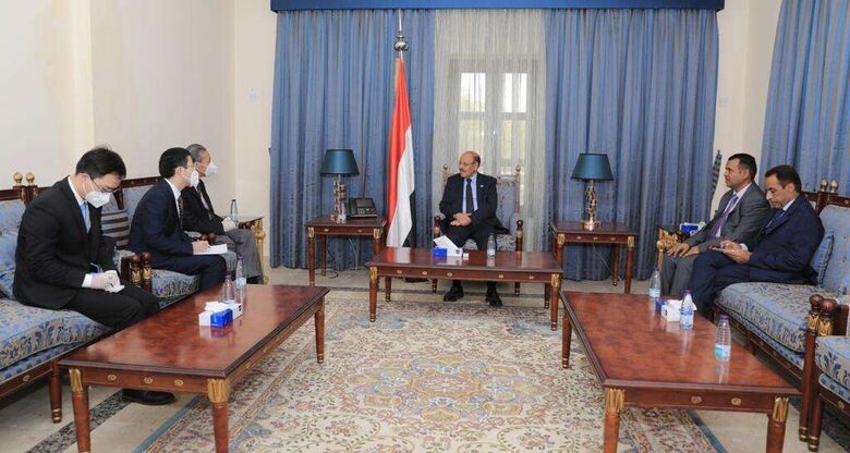 نائب رئيس الجمهورية يلتقي السفير الصيني لدى اليمن