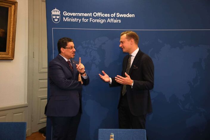 وزير الخارجية يبحث آليات التعاون مع وزير التعاون التنموي السويدي