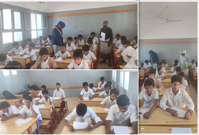 مدير تربية المحفد يتفقد سير الإختبارات في مدرسة الشهيد محمد الدره للتعليم الأساسي.