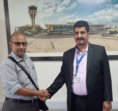 العمري : يجرى حاليا تأهيل مطار عدن  وتزويده بالخدمات المطلوبة وبمواصفات دولية