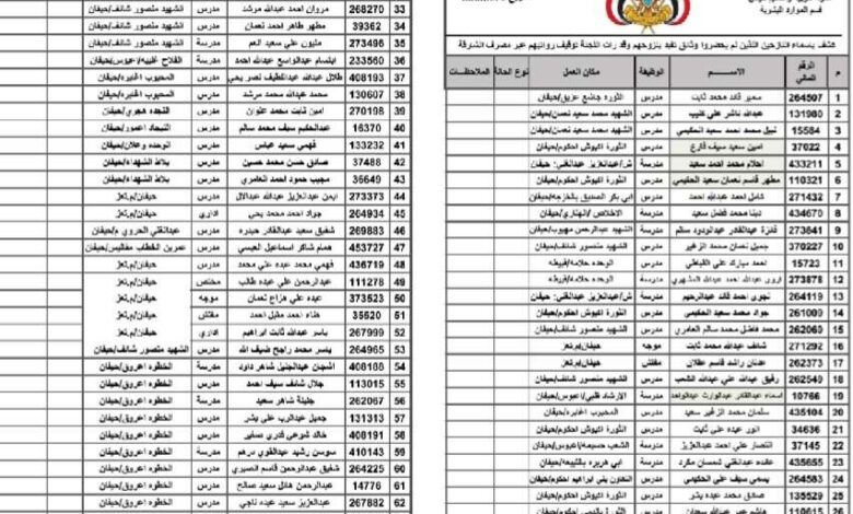 اجراءات تعسفية من مكتب تربية تعز بحق 66 معلم ومعلمة من نازحي تعز في المحافظات المحررة