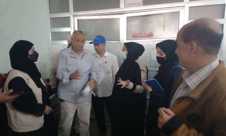 الضالع.. الوكيلة السباعي تزور مستشفى النصر المركزي ومركز الطوارئ التوليدية