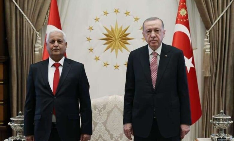 السفير طريق يسلم اوراق اعتماده للرئيس التركي رجب طيب أردوغان