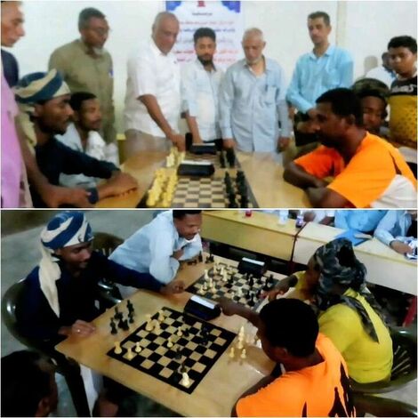 اتحاد شطرنج أبين يقدم طاولات شطرنجية مع توابعها لعدد من الأندية