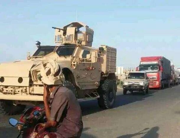 وصول آليات ومعدات "عمالقة اليمن الجديدة" إلى عدن