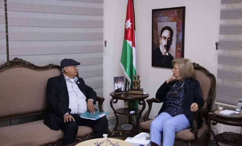 الدكتور عمر بامحسون يلتقي وزيرة الثقافة الاردنية في عمان ويبحث التعاون المشترك