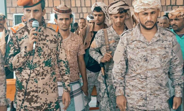 قيادة لواء اليمن السعيد بالمنطقة الوسطى بابين تستقبل وفد وزاري تنسيقي لتثبيته.