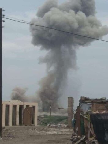 مصادر عدن الغد : حادثة العند انفجار لمخزن أسلحة