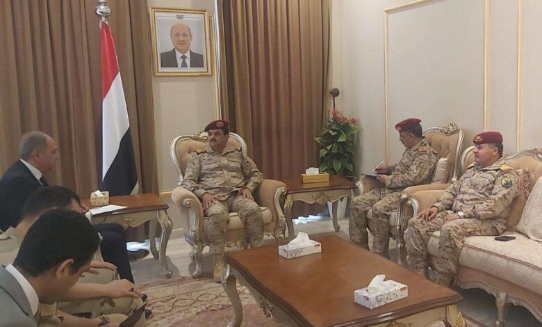وزير الدفاع يشيد بالدور المصري المساند للشرعية والقوات المسلحة اليمنية