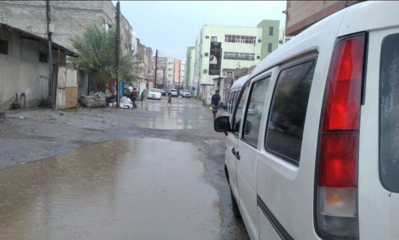 هطول أمطار بعدد من مديريات محافظة عدن
