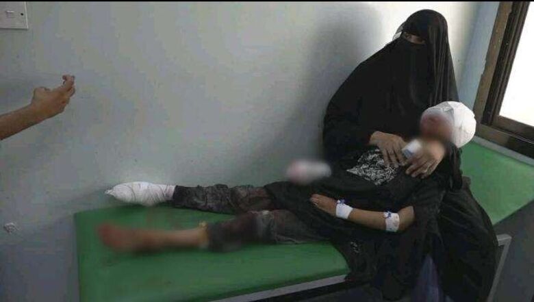 بالصور: إصابة طفلتين جراء قصف حوثي استهدف أحياء سكنية بتعز