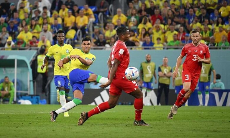 قذيفة كاسيميرو ترسل البرازيل لثمن نهائي كأس العالم