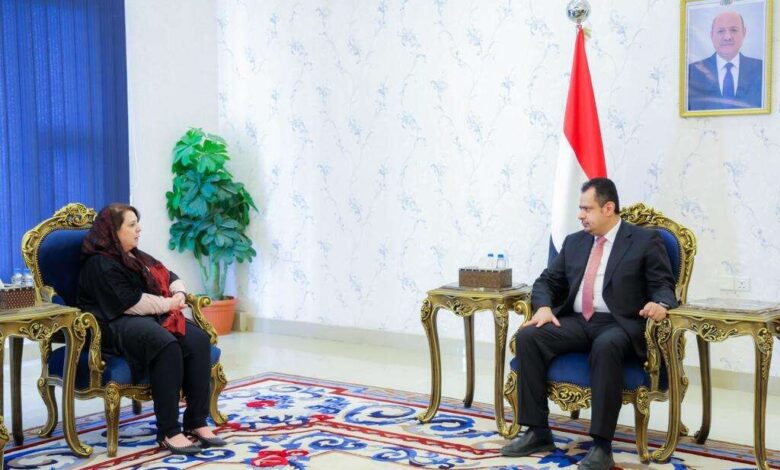رئيس الوزراء يستقبل الممثل المقيم الجديد لبرنامج الأمم المتحدة الإنمائي لدى اليمن