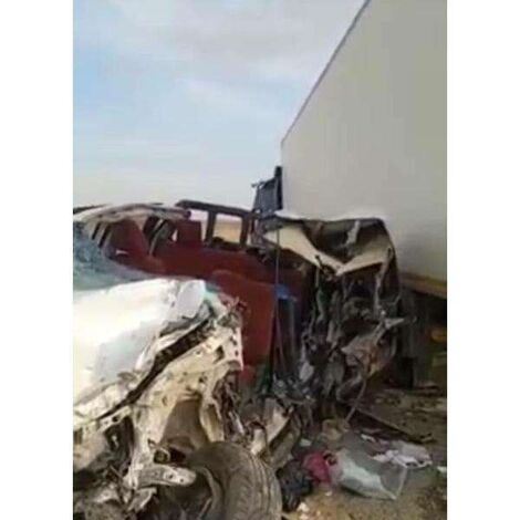 حادث على خط العبر يتسبب في وفاة 4 مغتربين عائدين من السعودية