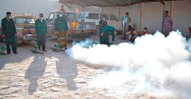 مكتب الصحة بحضرموت الوادي والصحراء يدشن حملة الرش الضبابي لمكافحة البعوض بسيئون
