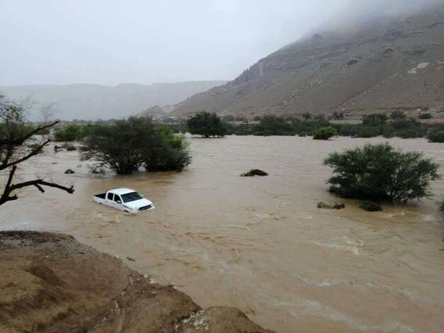 خارطة هطول الامطار في اليمن هذا الاسبوع