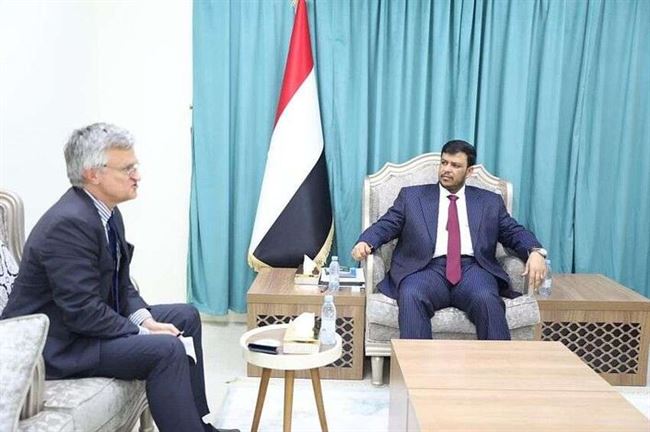 عضو مجلس القيادة الدكتور عبدالله العليمي يناقش مع المبعوث السويدي مستجدات الاوضاع في اليمن