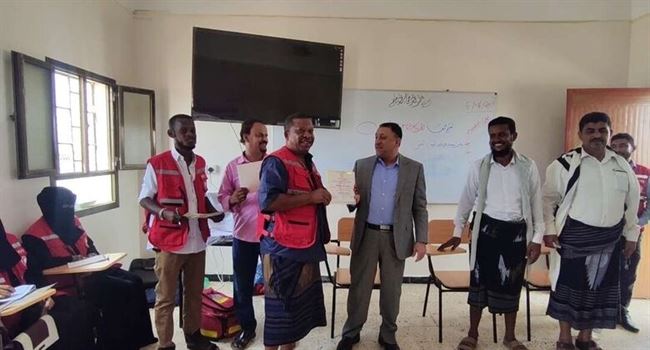 اختتام دورة تدريبية ثانية في الإسعافات الأولية لمتطوعي الهلال الأحمر اليمني بأبين